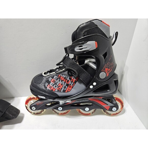 Bladerunner Inline Roller Skates Youth Adjustable Size 5-8 Black Red - Picture 5 of 16